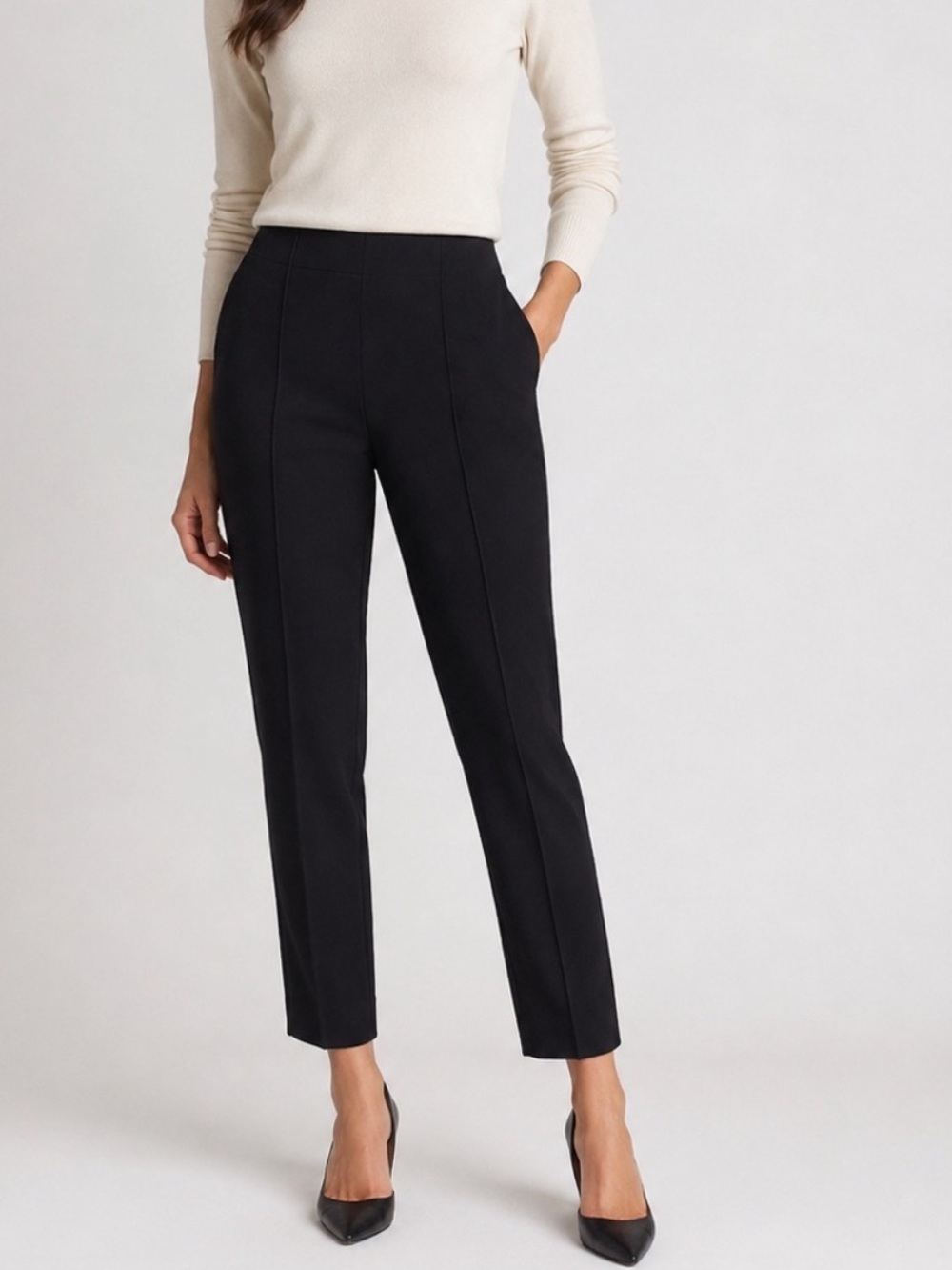 Lafayette 148 Women's Black Acclaimed Gramercy Pants. US Size 14.